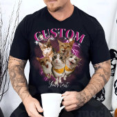 カスタムガールフレンド顔ブートレグラップの Tシャツ