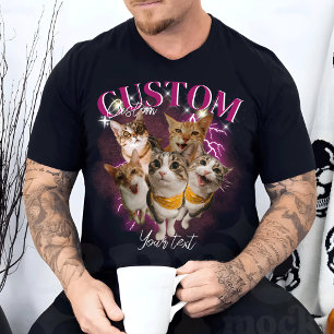カスタムガールフレンド顔ブートレグラップの Tシャツ