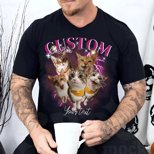 カスタムガールフレンド顔ブートレグラップの Tシャツ