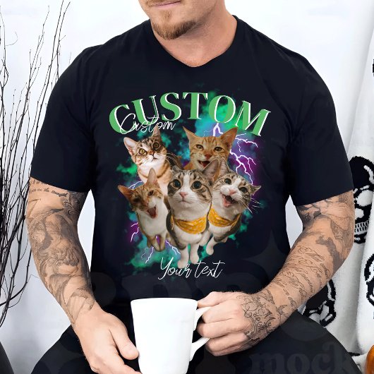 カスタムガールフレンド顔ブートレグラップの Tシャツ