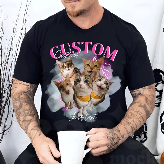 カスタムガールフレンド顔ブートレグラップの Tシャツ