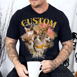 カスタムガールフレンド顔ブートレグラップの Tシャツ