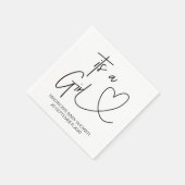 カスタムガールベビーシャワーナプキンセット スタンダードカクテルナプキン (角)