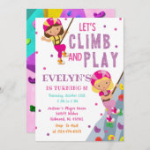 カスタムガールロック登山誕生日パーティー 招待状 (正面/裏面)