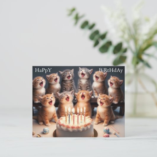 カスタムキッおもしろいトハッピーバースデーグリーティングカード サンキューカード (スタンド正面)