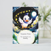 カスタムキッズうさぎ誕生日 サンキューカード (スタンド正面)