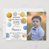 カスタムキッズアウタースペースパーティー招待状 招待状 (正面)