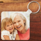 カスタムキッズアートと写真記念ギフト キーホルダー (裏面)