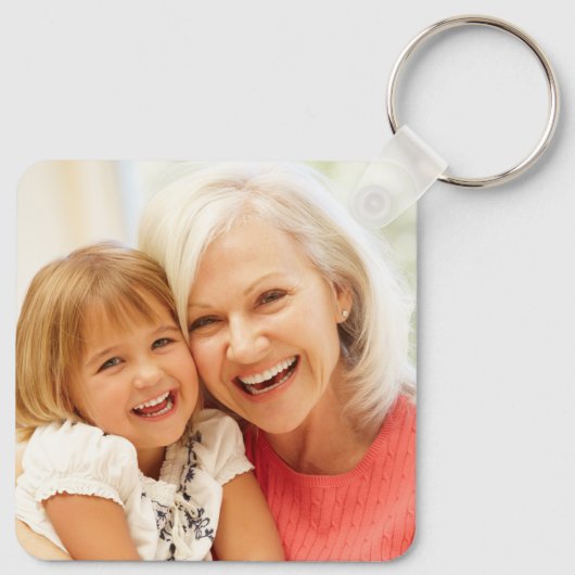 カスタムキッズアートと写真記念ギフト キーホルダー (裏面)