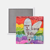 カスタムキッズアートキープサケ マグネット (正面/裏面)