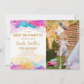 カスタムキッズアートパーティー招待状 招待状 (正面)