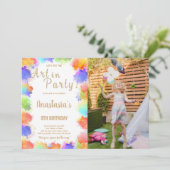 カスタムキッズアートパーティー招待状 招待状 (スタンド正面)