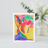 カスタムキッズアートプリント ポストカード (スタンド正面)