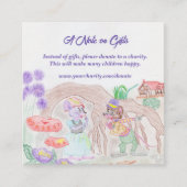 カスタムキッズアートワーク2つの可愛いマウス、花….. エンクロージャーカード (正面)