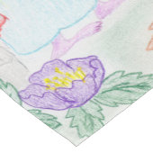 カスタムキッズアートワーク2つの可愛いマウス、花….. ショートテーブルランナー (コーナー)