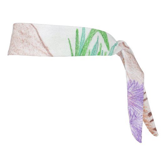 カスタムキッズアートワーク2つの可愛いマウス、花….. タイヘッドバンド (回転90)