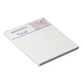 カスタムキッズアートワーク2つの可愛いマウス、花….. ノートパッド (アングル)