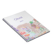 カスタムキッズアートワーク2つの可愛いマウス、花….. ノートブック (右側)