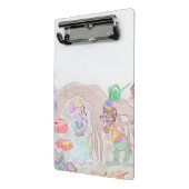 カスタムキッズアートワーク2つの可愛いマウス、花….. ミニクリップボード (アングル2)