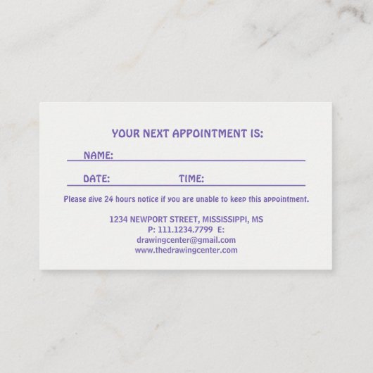 カスタムキッズアートワーク2つの可愛いマウス、花….. 予約カード (裏面)