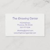 カスタムキッズアートワーク2つの可愛いマウス、花….. 名刺 (裏面)