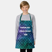 カスタムキッズエプロン、独自のマーメイドエプロンを作成 エプロン (着用した状態)