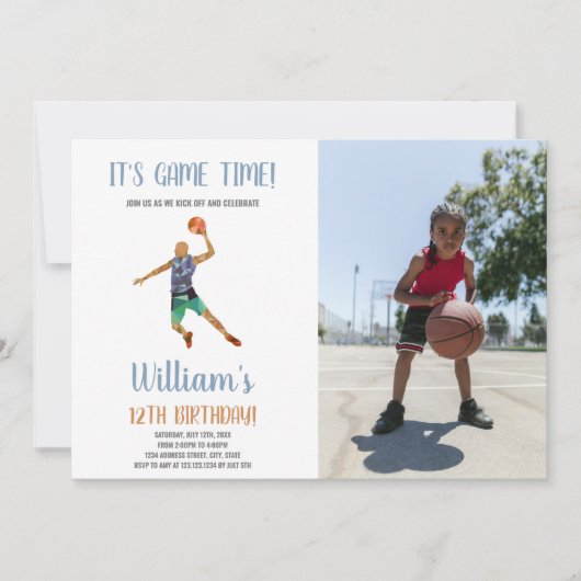 カスタムキッズスポーツパーティー招待状 招待状 (正面)