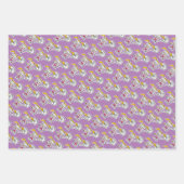 カスタムキッズテニス漫画誕生日パーティー ラッピングペーパーシート (正面2)