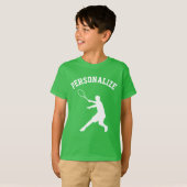 カスタムキッズテニス誕生日パーティーtシャツ tシャツ (正面フル)