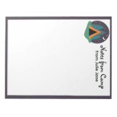 カスタムキッズネームキャンプ文房具ウォーターカラーテント ノートパッド (正面)