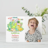 カスタムキッズプリヒストリックパーティー招待状 招待状 (スタンド正面)