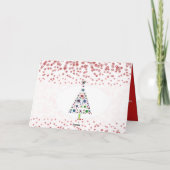 カスタムキッズホワイトメリークリスマススノーフレーク シーズンカード (裏面)