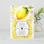 カスタムキッズレモン誕生日 招待状 (スタンド正面)