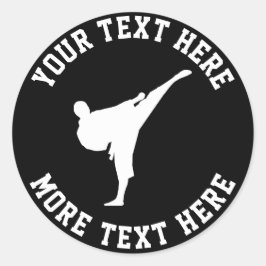 カスタムキッズ空手武術アーツ誕生日パーティー ラウンドシール