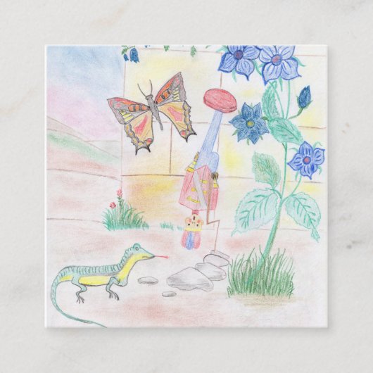 カスタムキッズ・アートワーク，くるみ割り玩具，バタフライ， エンクロージャーカード (正面)