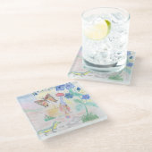 カスタムキッズ・アートワーク，くるみ割り玩具，バタフライ， ガラスコースター (アングル)