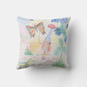 カスタムキッズ・アートワーク,くるみ割り玩具,バタフライ, クッション (裏面)