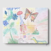 カスタムキッズ・アートワーク，くるみ割り玩具，バタフライ， ゲストブック (裏面)