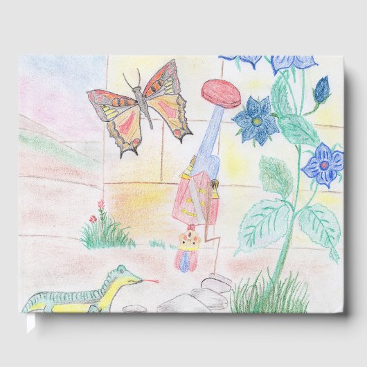 カスタムキッズ・アートワーク，くるみ割り玩具，バタフライ， ゲストブック (正面)