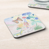 カスタムキッズ・アートワーク，くるみ割り玩具，バタフライ， コースター (左側)