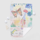 カスタムキッズ・アートワーク,くるみ割り玩具,バタフライ, ゴルフタオル (インサイチュ)