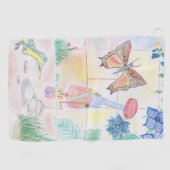 カスタムキッズ・アートワーク,くるみ割り玩具,バタフライ, ゴルフタオル (横)