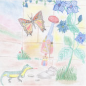 カスタムキッズ・アートワーク,くるみ割り玩具,バタフライ, シール (正面)