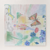 カスタムキッズ・アートワーク,くるみ割り玩具,バタフライ, ジグソーパズル (横)