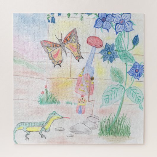 カスタムキッズ・アートワーク,くるみ割り玩具,バタフライ, ジグソーパズル (縦)
