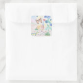 カスタムキッズ・アートワーク，くるみ割り玩具，バタフライ， スクエアシール (バッグ)