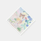 カスタムキッズ・アートワーク，くるみ割り玩具，バタフライ， スタンダードカクテルナプキン (角)