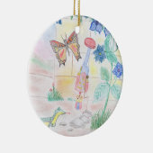 カスタムキッズ・アートワーク,くるみ割り玩具,バタフライ, セラミックオーナメント (右)