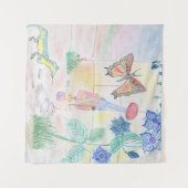 カスタムキッズ・アートワーク，くるみ割り玩具，バタフライ， タペストリー (正面(横))