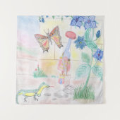 カスタムキッズ・アートワーク，くるみ割り玩具，バタフライ， タペストリー (正面)